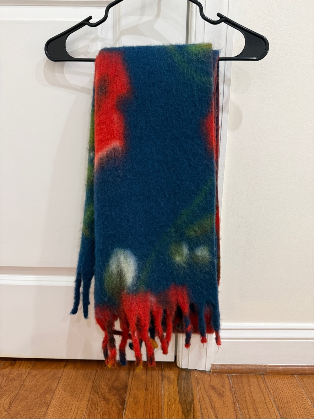 Anthropologie Patterned Fringe Scarf